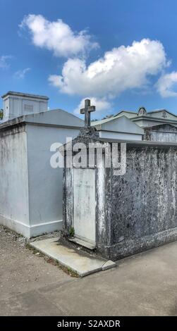 Graves al St. Louis No.1 Cimitero di New Orleans, in Louisiana, Stati Uniti d'America Foto Stock