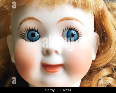 Close up doll face. Foto Stock