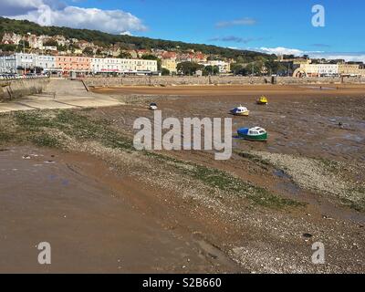 Porto Knightstone in Weston-super-Mare, Regno Unito a bassa marea Foto Stock