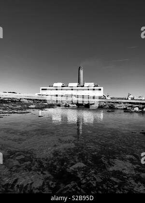 Aberthaw power station, nel Galles del Sud. Foto Stock