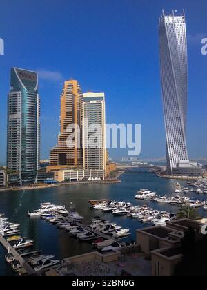 Marina di Dubai EMIRATI ARABI UNITI Foto Stock