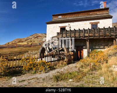 Il Gristmill, questo è il luogo Heritage Park, Salt Lake City, Utah Foto Stock