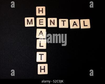 Affrontare e fronteggiare la salute mentale Foto Stock