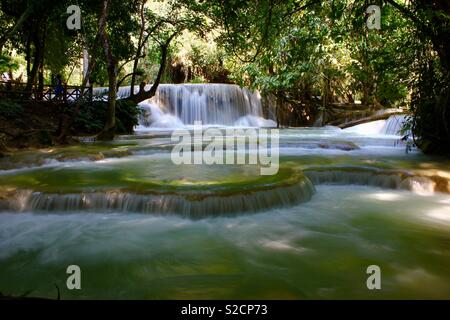 A caccia di cascate Foto Stock