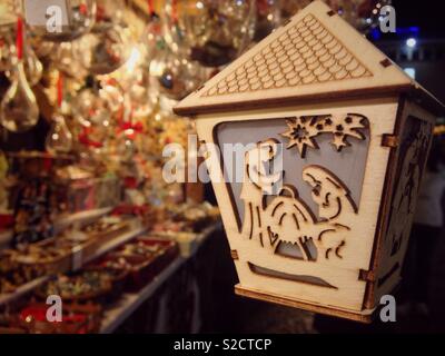 Decorazione di Natale al mercato di Bolzano, Alto Adige, Italia Foto Stock