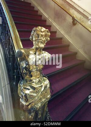 Statua di ornati in Lyceum Theatre, Times Square NYC, STATI UNITI D'AMERICA Foto Stock