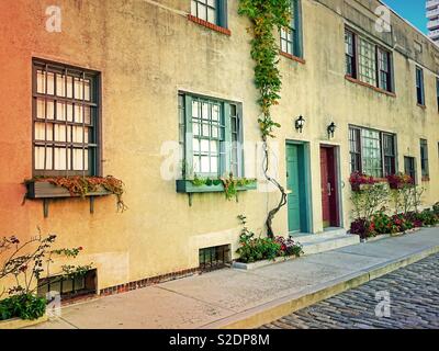 Appartamenti a Washington mews, Greenwich Village, New York, Stati Uniti d'America Foto Stock