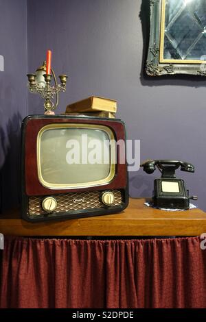 Vintage vita ancora con la televisione Foto Stock