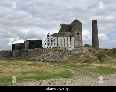 Miniera abbandonata nel Derbyshire Foto Stock