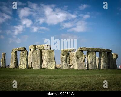 Stonehenge, Wiltshire, Inghilterra Foto Stock