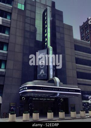 King Kong il musical presso il teatro di Broadway in Times Square NYC, Stati Uniti Foto Stock