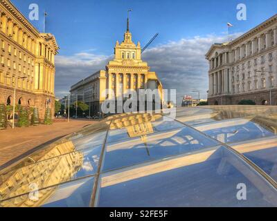 Una giornata di sole a Sofia, Bulgaria. Foto Stock