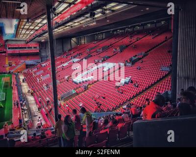 Kop fine stand in Liverpool Football Club Anfield stadium Foto Stock