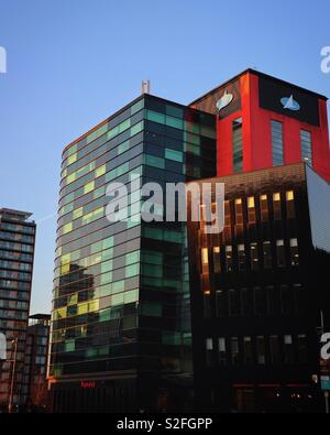 Edifici intorno Lowry outlet mall in Media City, Salford Foto Stock