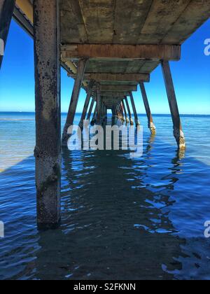 Glenelg Molo Jetty di Adelaide Foto Stock