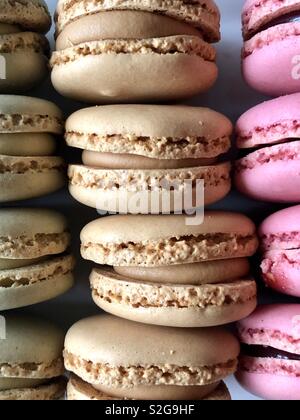 Righe del pastello macarons Foto Stock