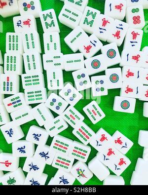 Set di Mahjong Foto Stock