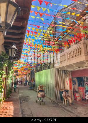 Un quartiere street nel Getsemani Cartagena, Colombia. Foto Stock