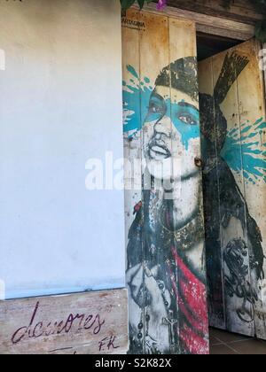 Arte di strada a Cartagena, Colombia. Foto Stock