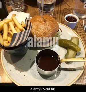 Sporco burger a cuore d'oro winterbourne Foto Stock