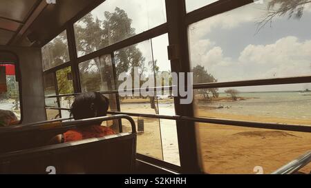 Autobus per Grand-Baie, Mauritius Foto Stock