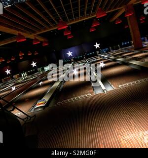 Pista da bowling Foto Stock