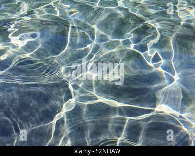 Superficie di acqua riflessioni Foto Stock