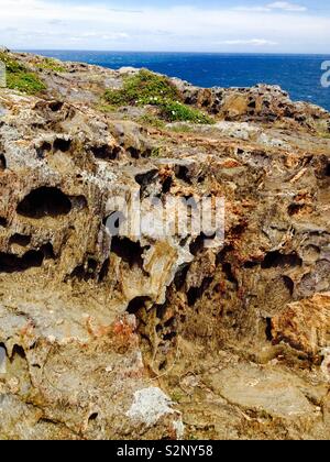 Erosione di vento al Parco Naturale di Cap de Creus. Girona. Spagna Foto Stock