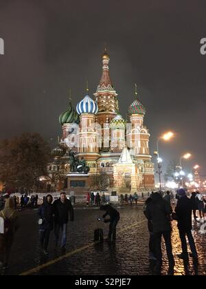 San Basilio la cattedrale, piazza Rossa di Mosca, Russia. Foto Stock