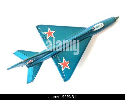 Toy Unione Sovietica Mikoyan-Gurevich MiG-21 jet fighter dalla guerra fredda Foto Stock