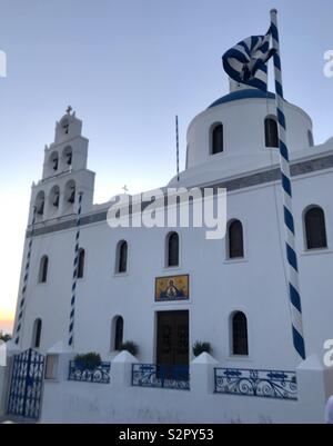 Panagia platsani. Oia. Santorini Foto Stock