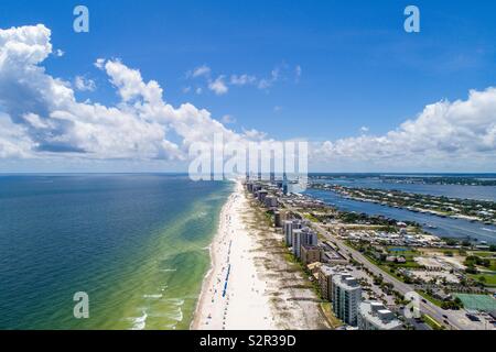 Vista aerea di Perdido Key Beach, Florida Foto Stock