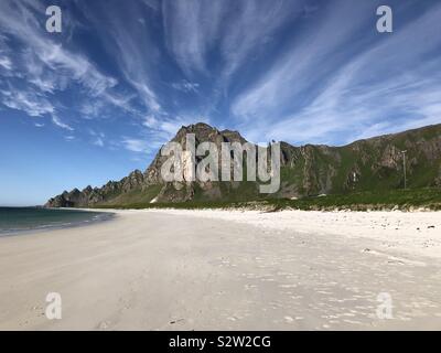 Bleik beach, Andenes, Andoya, Norvegia Foto Stock