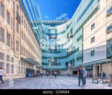 BBC Broadcasting House, Portland Place London. Sede della BBC. Foto Stock