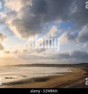 Spiaggia al tramonto. Foto Stock