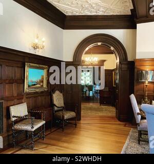 La lobby, Blantyre, Lenox, Massachusetts, Stati Uniti Foto Stock