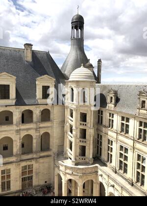 Dettagli esterni di Château de Chambord Foto Stock