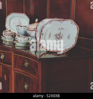 I dettagli all'interno Kingscote mansion, Newport, Rhode Island, Stati Uniti Foto Stock