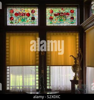 I dettagli all'interno Kingscote mansion, Newport, Rhode Island, Stati Uniti Foto Stock