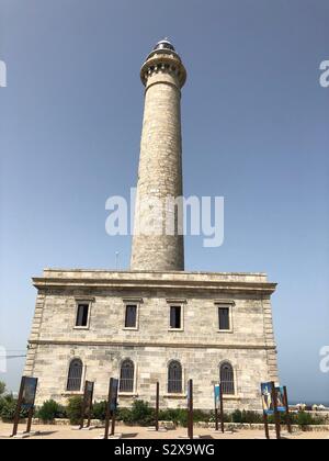 Cabo de Palos Lighthouse, La Manga, Murcia, Spain Stock Photo