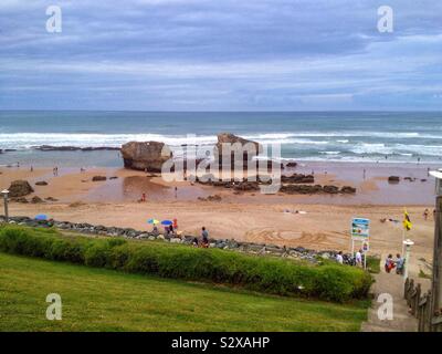 Milady Beach a Biarritz, Pyrenees-Atlantiques, Francia Foto Stock