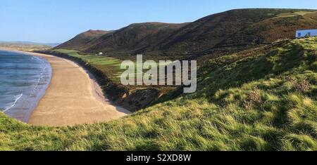 Rhossili bay gower Foto Stock