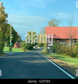 A September drive in Guilford, Vermont, United States Foto Stock