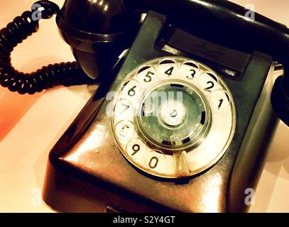 Vintage manopola telefono, STATI UNITI D'AMERICA Foto Stock