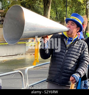 Steve Bray, signor Stop Brexit l'uomo. Foto Stock