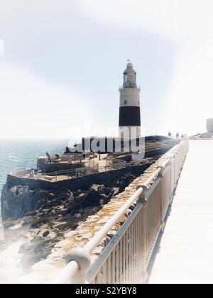 Europa point lighthouse in Gibilterra Foto Stock