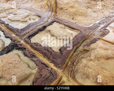 Erosione naturale a un Parco Geo vicino a Taipei. Foto Stock