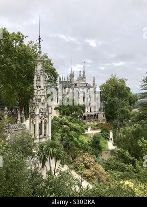 Quinta da Regaleira nel Palazzo di Sintra, Portogallo Foto Stock