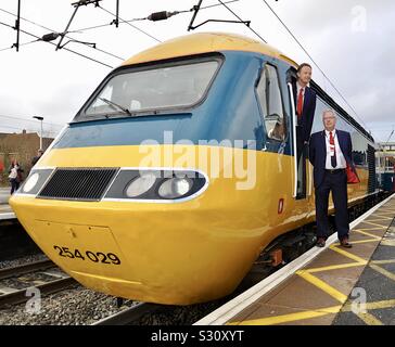 Treno ad alta velocità ultimo viaggio Foto Stock