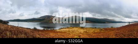 Vista Panoramica Del Lago Di Loch Doon, Carrick, Ayrshire, Scozia Foto Stock